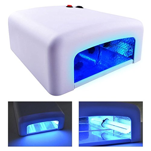 Belen Kit de manicura de gel, 4 colores, secado UV LED, esmalte de gel de 10 ml, lámpara UV de 36 W, juego de capa base y capa superior