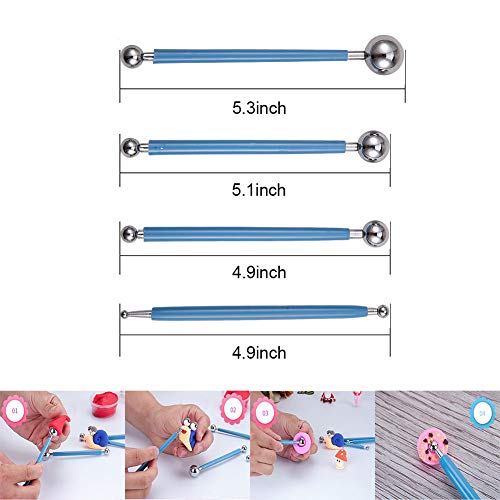 BENECREAT 23PCS Herramientas de Modelado de Puntos Conjunto de Herramientas de Talla de Cerámica para Profesionales o Principiantes