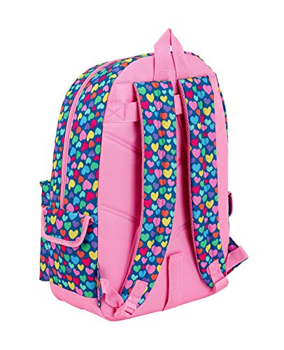 Benetton Cuori Mochila Grande, Rosa