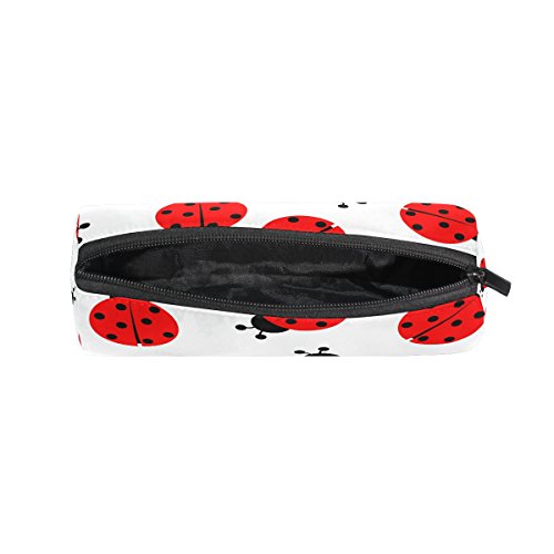BENNIGIRY - Estuche para lápices de Ladybug con cremallera, multifunción, bolsa de papelería con cremallera, bolsa para regalo, bolsa de maquillaje de viaje