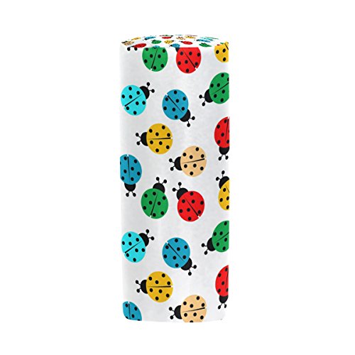 BENNIGIRY - Estuche para lápices de Ladybug con cremallera, multifunción, bolsa de papelería con cremallera, bolsa para regalo, bolsa de maquillaje de viaje