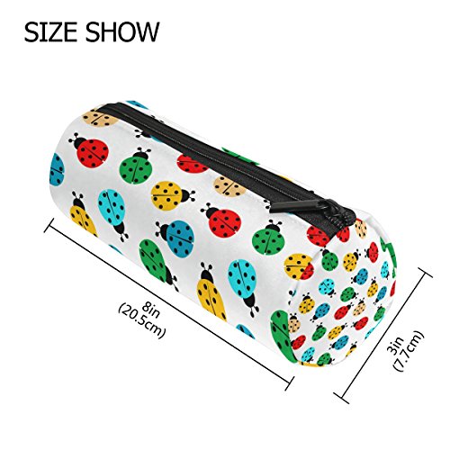 BENNIGIRY - Estuche para lápices de Ladybug con cremallera, multifunción, bolsa de papelería con cremallera, bolsa para regalo, bolsa de maquillaje de viaje
