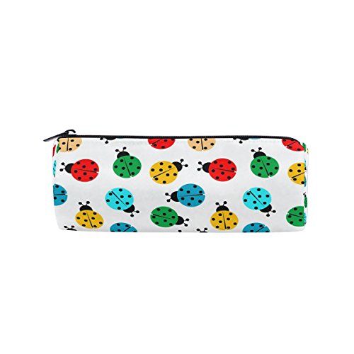 BENNIGIRY - Estuche para lápices de Ladybug con cremallera, multifunción, bolsa de papelería con cremallera, bolsa para regalo, bolsa de maquillaje de viaje