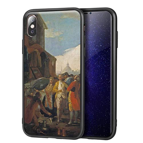Berkin Arts Francisco De Goya para el Caso del iPhone X/iPhone XS/Estuche para teléfono móvil Artes/Impresión Giclee UV Cubierta del(Il Fair In Madrid)