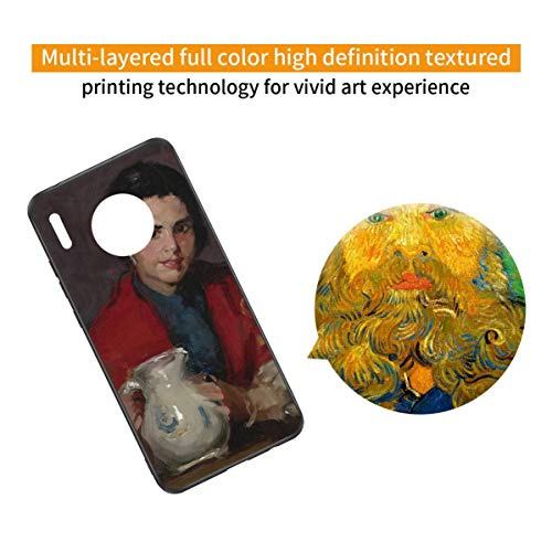 Berkin Arts Robert Henri para el Caso del Huawei Mate 30 /Estuche para teléfono móvil de Bellas Artes/Impresión Giclee UV en la Cubierta del teléfono móvil(Segovia Girl Holding Pitcher)