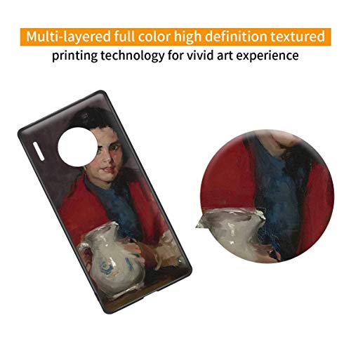 Berkin Arts Robert Henri para el Caso del Huawei Mate 30 Pro/Estuche para teléfono móvil de Bellas Artes/Impresión Giclee UV en la Cubierta del teléfono móvil(Segovia Girl Holding Pitcher)