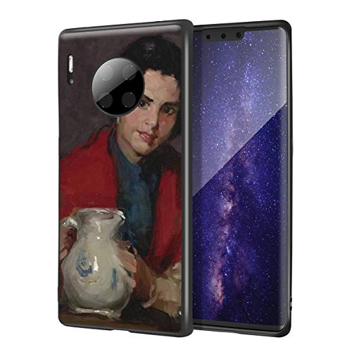 Berkin Arts Robert Henri para el Caso del Huawei Mate 30 Pro/Estuche para teléfono móvil de Bellas Artes/Impresión Giclee UV en la Cubierta del teléfono móvil(Segovia Girl Holding Pitcher)