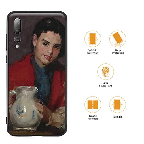 Berkin Arts Robert Henri para el Caso del Huawei P20 Pro/Estuche para teléfono móvil de Bellas Artes/Impresión Giclee UV en la Cubierta del teléfono móvil(Segovia Girl Holding Pitcher)
