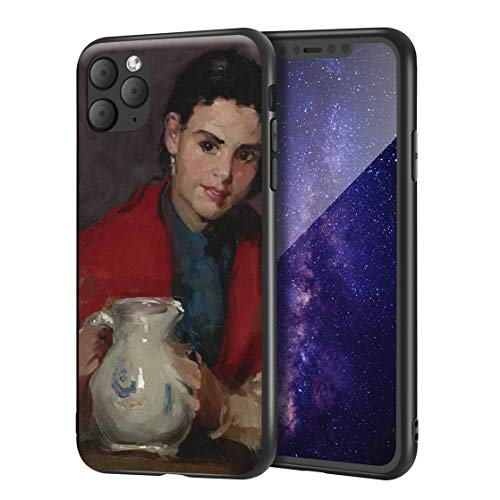 Berkin Arts Robert Henri para el Caso del iPhone 11 Pro MAX/Estuche para teléfono móvil de Bellas Artes/Impresión Giclee UV en la Cubierta del teléfono móvil(Segovia Girl Holding Pitcher)