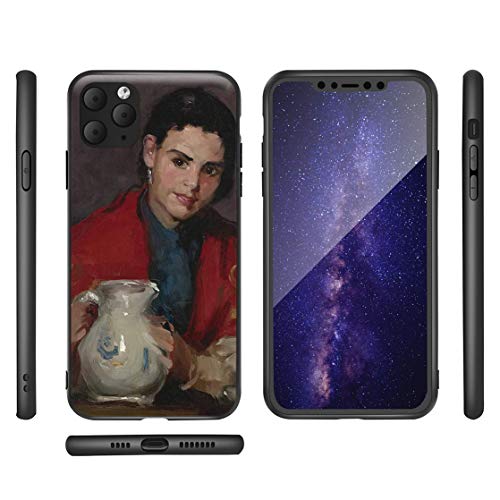 Berkin Arts Robert Henri para el Caso del iPhone 11 Pro MAX/Estuche para teléfono móvil de Bellas Artes/Impresión Giclee UV en la Cubierta del teléfono móvil(Segovia Girl Holding Pitcher)