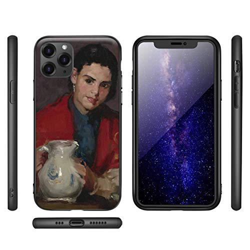 Berkin Arts Robert Henri para el Caso del iPhone 11 Pro/Estuche para teléfono móvil de Bellas Artes/Impresión Giclee UV en la Cubierta del teléfono móvil(Segovia Girl Holding Pitcher)