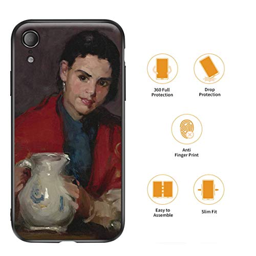 Berkin Arts Robert Henri para el Caso del iPhone XR/Estuche para teléfono móvil de Bellas Artes/Impresión Giclee UV en la Cubierta del teléfono móvil(Segovia Girl Holding Pitcher)