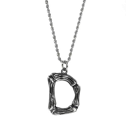 Bernice Funk Collar Colgante de Acero Inoxidable 26 Alfabeto Inglés Collar de Lava de Hip-Hop para Hombres Y Mujeres Accesorios de Acero de Titanio de Moda