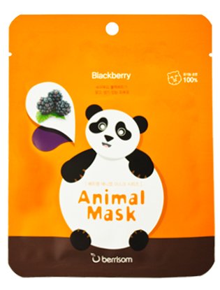 Berrisom, Panda Mascarilla facial hidratante y antioxidante - 1 unidad
