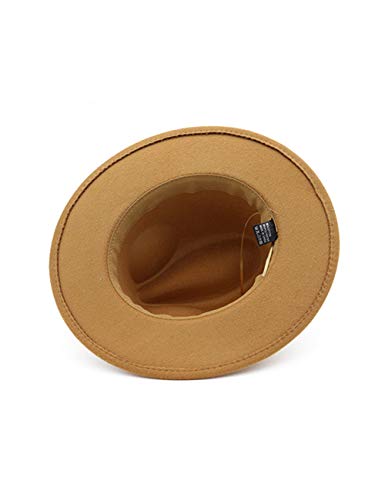 besbomig Sombreros de Sombrerera de Jazz para Hombres Mujer - Sombrero de ala Ancha Fieltro de Lana