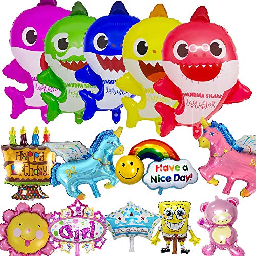 BESLIME Shark Party Supplies Birthday Decorations Shark Party Supplies Decorations Balloons