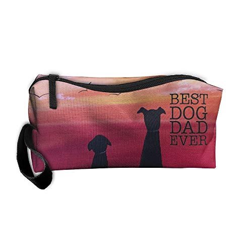 Best Dog Dad Ever Makeup Bag/Travel Cosmetic Bag/Brush Pouch Case With Zipper Carry Case