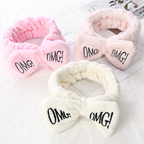 Best Quality - Women's Hair Accessories - letter omg coral fleece soft bow headbands for women girls cute hair holder hairbands hair bands headwear hair accessories - by NOEL - 1 PCs