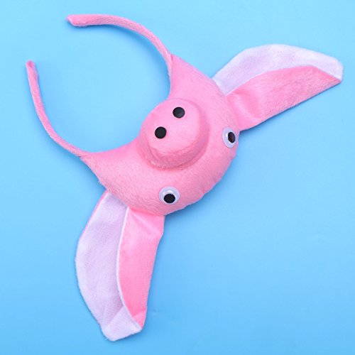 BESTOYARD Disfraz de Cerdo para Niños Diadema Animal Conjunto de Orejas Animal Cola y Pajarita Traje de Costume para Halloween Fiesta 3 Piezas Cerdo