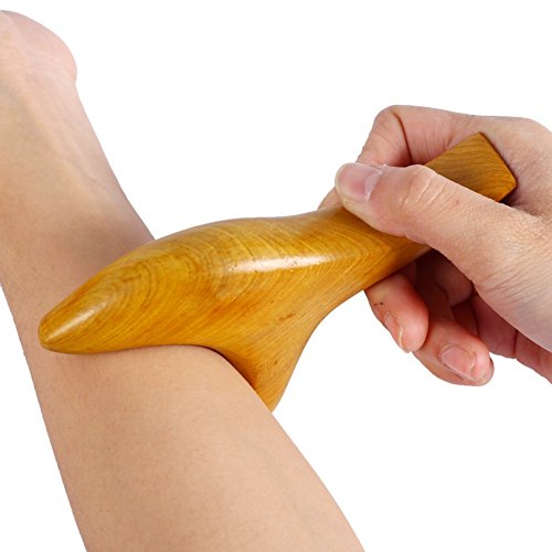 BESTT Masaje Tradicional tailandés Herramienta de Palo de Madera - 5 Estilos Mano Cabeza Pie Cara Cuerpo Rodillo Masajeador para reflexología Punto de acupuntura Gua Sha