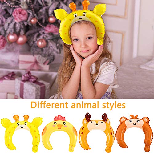 BESTZY Balloon Hair Band 50 Piezas Diadema Orejas Animales Lindo Diadema para Globos Surtido de Diademas de Jungla para Cabello Fiesta Temática Favores de Decoración de Halloween(Enviado al Azar)