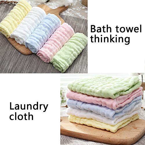 BESTZY Toallitas para Muselina 5PCS Muselinas de Algodón Toalla Suave para Recién Nacidos y Toallita de Muselina