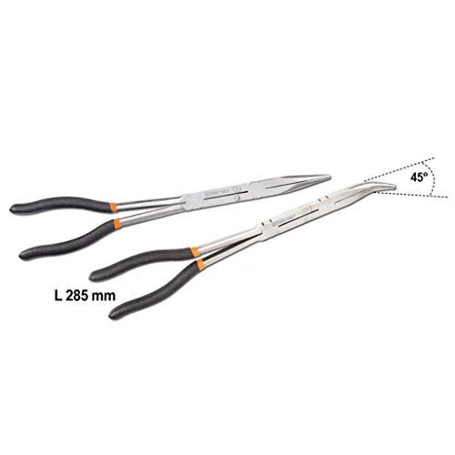 Beta 1009L/DP-S2 - Juego de 2 alicates de punta redonda larga con doble articulación