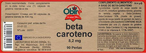 Beta-caroteno 8,2 mg 90 perlas (Pack 3 unid.)