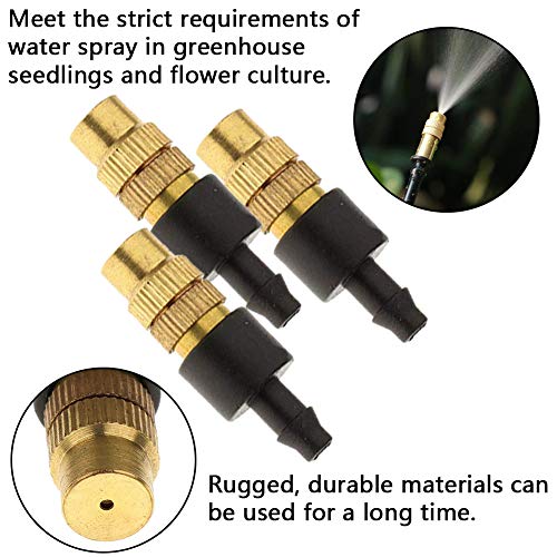 BETOY 15pcs Ajustable Bronce Cabezas De Pulverizacion De La Boquilla De Nebulizacion De Riego Boquilla Rociadora Aerosol Atomización Cobre Regadera Goteo Sistema El Riego Del Jardín Riego