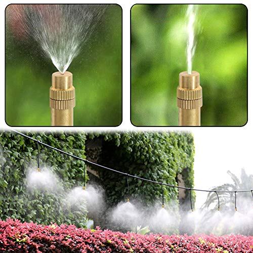 BETOY 15pcs Ajustable Bronce Cabezas De Pulverizacion De La Boquilla De Nebulizacion De Riego Boquilla Rociadora Aerosol Atomización Cobre Regadera Goteo Sistema El Riego Del Jardín Riego
