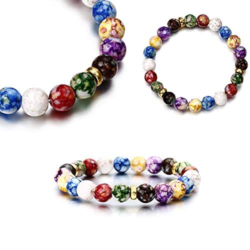 Betrothales Pulsera De Mujer Pulseras Pulsera De Mujer Conjunto De Pulsera Pulsera Regalo Colorido Ágata Natural Piedra Yoga Energía Hobby Pulsera Venta Inicio Uso Diario Producto