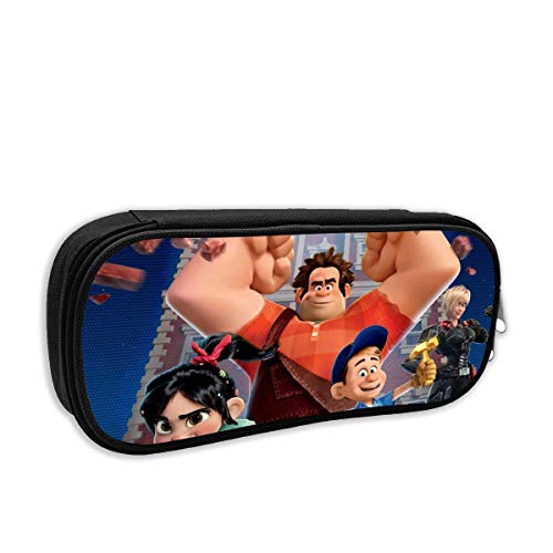 BFGTH Wreck-It Ralph Estuche para lápices Organizador de papelería Bolso de maquillaje cosmético multifunción, soporte perfecto para lápices y bolígrafos para estudiantes