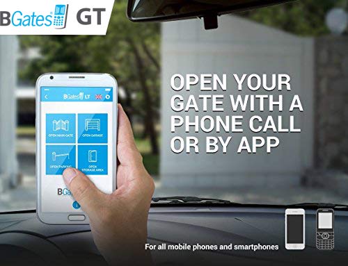 BGates GT - Designed in Italy 100% - Abre portón eléctrico, gsm Mediante Llamada telefónica Gratuita o aplicación Business Android iOS 230 V 50/60 Hz