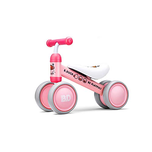 Bicicleta sin Pedales para Niños,de Equilibrio para de Bebé para Aprender a Caminar para Niños y Niñas de 1 año Niños de 10-24 Meses el Primer Regalo de Cumpleaños de su en Bicicleta ,Little pink duck