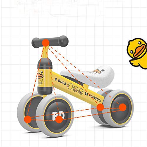 Bicicleta sin Pedales para Niños,de Equilibrio para de Bebé para Aprender a Caminar para Niños y Niñas de 1 año Niños de 10-24 Meses el Primer Regalo de Cumpleaños de su en Bicicleta ,Little pink duck