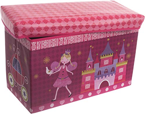 Bieco 04000499 – Caja de almacenamiento y banco Princesa, aprox. 60 x 30 x 35 cm