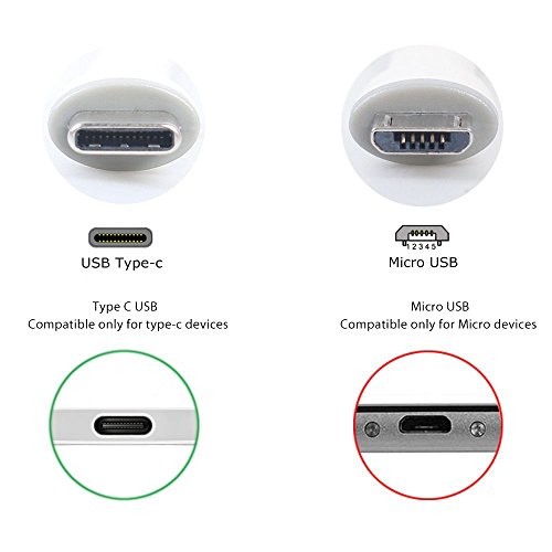 BigBlue Cable Type-C a USB 2.0 en Nylon Entrelazado para Sync-Cargar Nexus 5X, Samsung Galaxy Note7, MacBook 2015, OnePlus 2/3, ChromPixel Google, Huawei P9/P9 Plus, Xiaomi mi5 y Otros 15CM