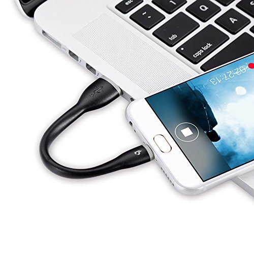 BigBlue Cable Type-C a USB 2.0 en Nylon Entrelazado para Sync-Cargar Nexus 5X, Samsung Galaxy Note7, MacBook 2015, OnePlus 2/3, ChromPixel Google, Huawei P9/P9 Plus, Xiaomi mi5 y Otros 15CM