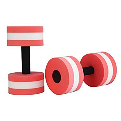 Bigboss deportes Ejercicio acuático mancuernas Aqua Fitness mancuernas Ejercicio mano bares – Set de 2 – para aquaeróbic, rosa