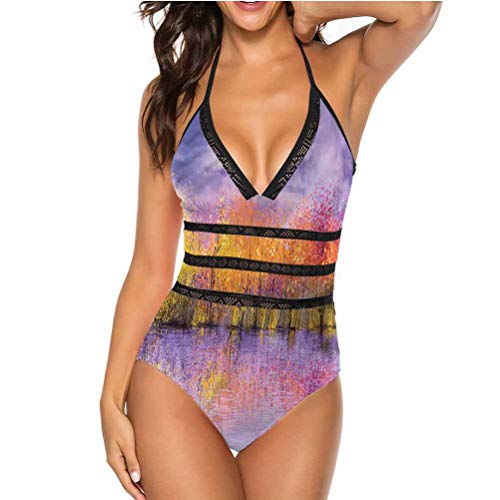 Bikini sexy con ramas y hojas de otoño se ajusta perfectamente y el material es suave Multi 13 M