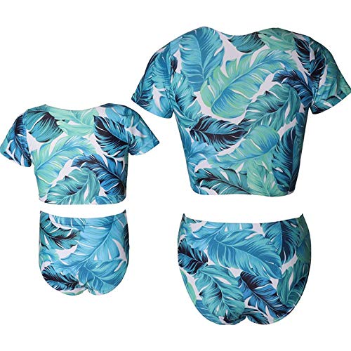 Bikinis Bañador Mujer Traje De Baño Traje De Baño Madre E Hija Traje De Baño De Dos Piezas con Estampado De Leopardo Traje De Baño A Juego Bikini 152 (Niño) X2018Blue
