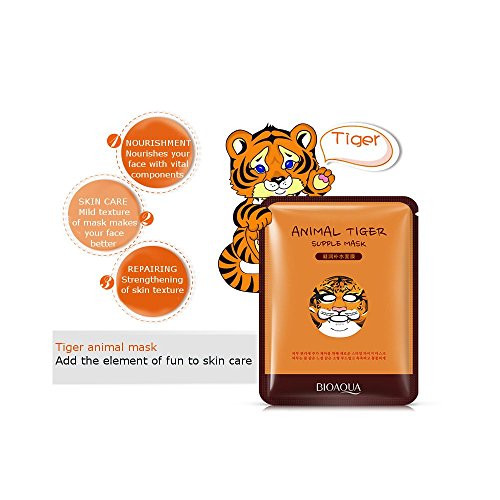 BIOAQUA - Huevo, mascarillas faciales hidratantes para el cuidado de la piel Reducir la decoloración de los poros Illumina Cuidado de la piel contra el envejecimiento Cuidado de las arrugas. 4pcs