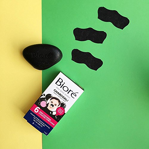 Biore Limpieza profunda de poros tiras 6 tiras de carbón Nariz Limpia y Destapa