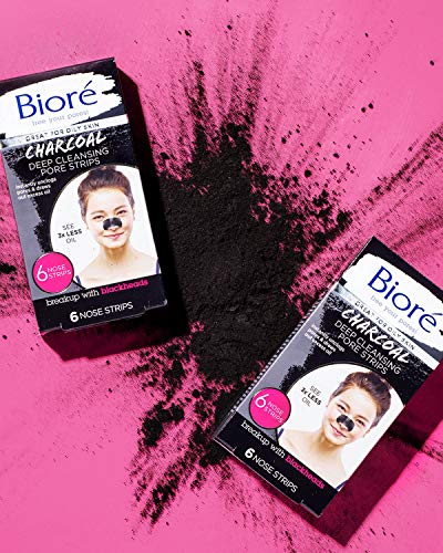 Biore Limpieza profunda de poros tiras 6 tiras de carbón Nariz Limpia y Destapa