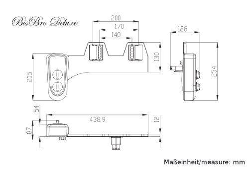 BisBro Deluxe Bidet 1200 - Ducha-bidé de WC para la higiene íntima