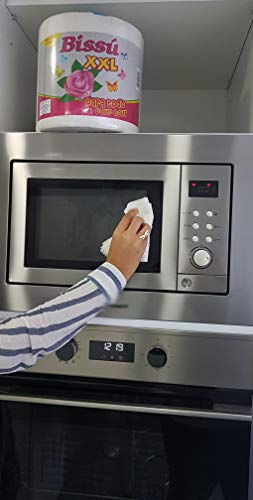 bissu - Papel Cocina Secamanos Absorbente XXL - Formato Ahorro - Pack de 3 Rollos con 2 Capas - Tamaño Industrial - 100 Metros/Rollo