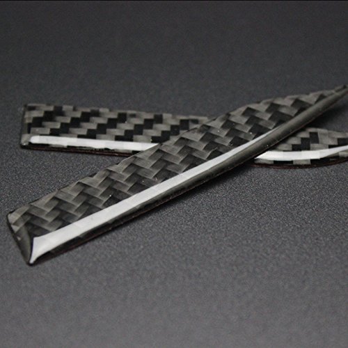 BizTech ® Juego de 2 tiras de espejo retrovisor antiroturas de fibra de carbono reales para BMW