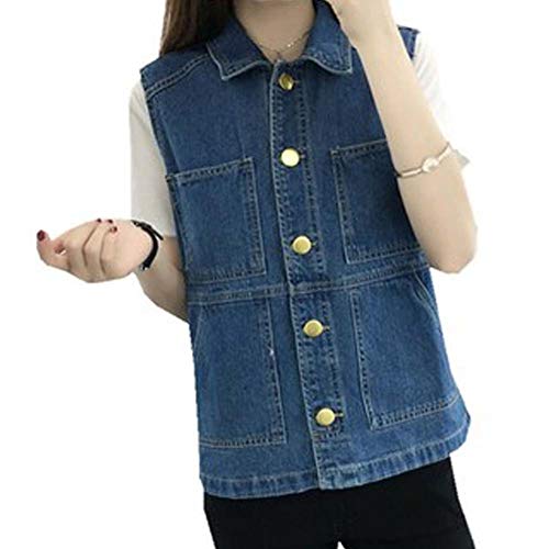 Black Temptation Versión Coreana Chaqueta de Mezclilla Vintage Chaleco de Mezclilla Chaleco Lavado Chaleco Nostalgia