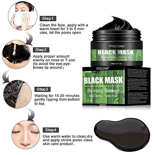 Blackhead Mask, Peel Off Mask, Blackhead Remover Mask, Face Mask with Activated Carbon, Purifying Black Face Mask, Deep Skin Clean Purifying Acne
