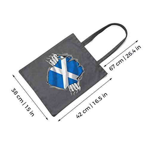 BLAK TEE Superheroes Costume Scotland Flag Organic Cotton Reusable Shopping Bag Natural
